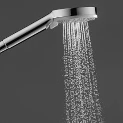 Hansgrohe Ensemble de douche Logis Mitigeur mural + Douchette 2 jets avec Barre 65cm + Flexible, Chrome (71600000-Vernis)* Colonne De Douche Sans Robinetterie