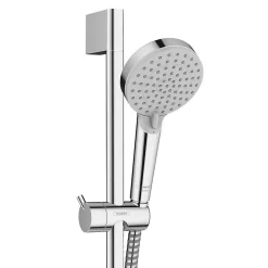 Hansgrohe Ensemble de douche Logis Mitigeur mural + Douchette 2 jets avec Barre 65cm + Flexible, Chrome (71600000-Vernis)* Colonne De Douche Sans Robinetterie