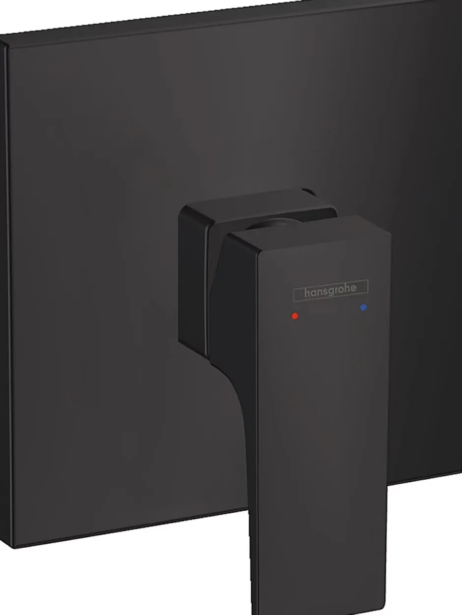 Hansgrohe Metropol Set de finition pour mitigeur douche encastré, poignée manette, Noir mat (32565670)* Colonne De Douche Sans Robinetterie