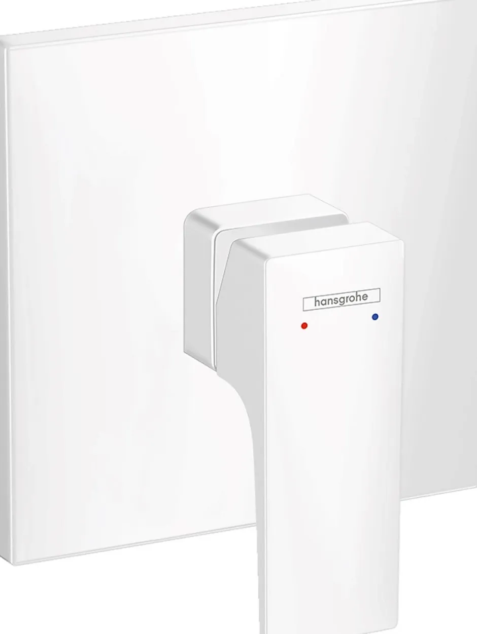 Hansgrohe Metropol Set de finition pour mitigeur douche encastré, poignée manette, Blanc mat (32565700)* Colonne De Douche Sans Robinetterie