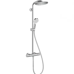 Hansgrohe Showerpipe Crometta S 240 Colonne de douche 1jet avec mitigeur thermostatique EcoSmart (HG-27268000)