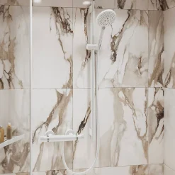 Hansgrohe Unica Barre de douche S Puro 65 cm avec flexible de douche, Blanc mat (28632700)