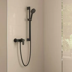 Hansgrohe Vernis Blend Mitigeur de douche avec cartouche en céramique, Noir mat (HG-71640670)* Robinet De Douche