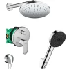 Hansgrohe Vernis Blend Pulsify Set de douche tout en 1 avec Douche de tête 205 XXL + Douchette 3 jets Performance