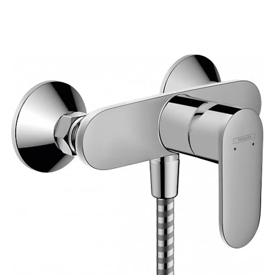 Hansgrohe Vernis Blend Set de douche mitigeur + Douchette à main 2 jets + Barre 65cm, Chrome (71646000-Vernis)* Colonne De Douche Sans Robinetterie