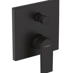 Hansgrohe Vernis Shape Set de finition pour mitigeur bain/douche encastré, Noir mat (71468670)* Colonne De Douche Sans Robinetterie