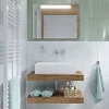 Ideal Standard Pack avec vasque 60 x 42 cm + plan vasque 100x8x50 cm brun clair + fixation pour plan vasque (EggerStrada-1)