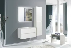 Ideal Standard Pack avec vasque 60 x 42 cm + plan vasque 100x8x50 cm brun clair + fixation pour plan vasque (EggerStrada-1)