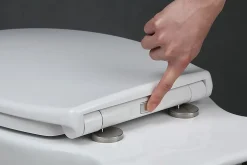 Idevit Abattant WC à fermeture douce Softclose adaptable sur la plupart des cuvettes, blanc (EASY2244)* Abattant Wc