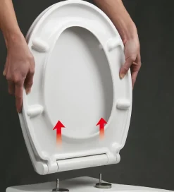 Idevit Abattant WC Ultra mince, à fermeture douce Softclose adaptable sur la plupart des cuvettes, blanc (EASYSLIM44)