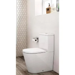 Roca Inspira ROUND - Cuvette au sol Rimless à évacuation dual A342526000 (sans réservoir et siège)* Wc À Poser