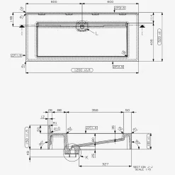 Livea iStone Plan vasque autoportant fabriqué en France, 1200x520x100mm, en Solid Surface, blanc mat