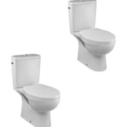 Jacob Delafon Lot de 2 WC à poser sans bride Patio + abattant