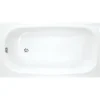 Jika (Groupe Roca) Riga 130 x 70 cm Baignoire gain de place 150 L en acier émaillé, sans pieds, blanc (H2340300000001)