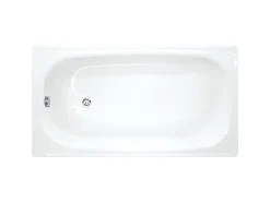 Jika (Groupe Roca) Riga 130 x 70 cm Baignoire gain de place 150 L en acier émaillé, sans pieds, blanc (H2340300000001)