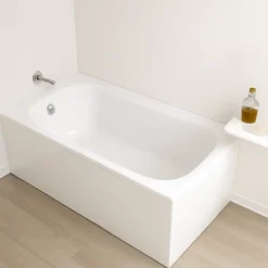 Jika (Groupe Roca) Riga 130 x 70 cm Baignoire gain de place 150 L en acier émaillé, sans pieds, blanc (H2340300000001)