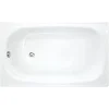 Jika (Groupe Roca) Riga 120 x 70 cm Baignoire gain de place 140 L en acier émaillé, sans pieds, blanc (H2340200000001)* Baignoire Droite