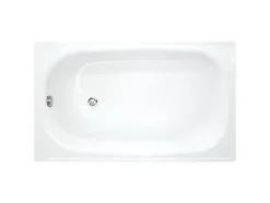 Jika (Groupe Roca) Riga 120 x 70 cm Baignoire gain de place 140 L en acier émaillé, sans pieds, blanc (H2340200000001)* Baignoire Droite