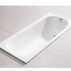 Jika (Groupe Roca) Riga 120 x 70 cm Baignoire gain de place 140 L en acier émaillé, sans pieds, blanc (H2340200000001)* Baignoire Droite
