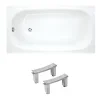 Jika (Groupe Roca) Riga 130x70 cm baignoire gain de place 150 L en acier émaillé avec pieds, gauche et droite, blanc (3403-SET)* Baignoire Droite