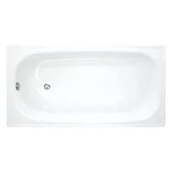 Jika (Groupe Roca) 140x70 cm Ensemble baignoire Riga universelle + Pare baignoire pivotant chrome + pieds (A140-SETP)