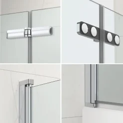 Jika (Groupe Roca) 160x70 cm Ensemble baignoire Riga universelle + Pare baignoire pliable, 2 volets chrome + pieds (3406-SETP)* Baignoire Droite