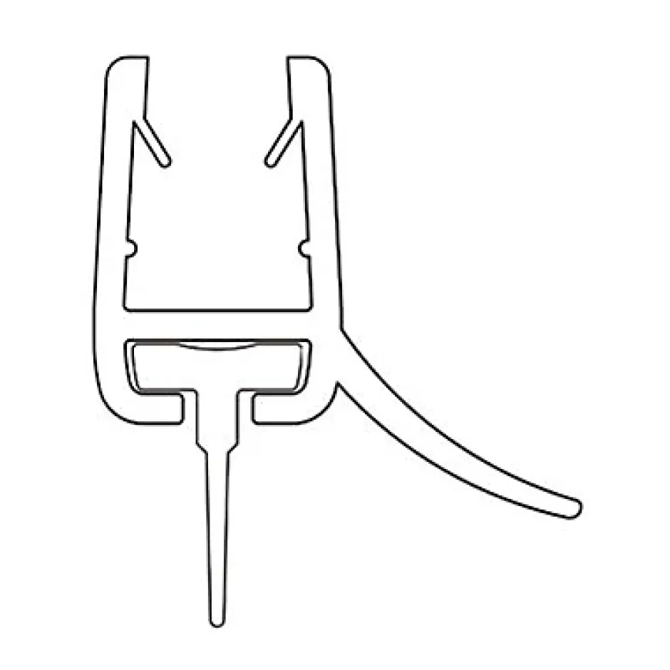 Schulte Joint d'étanchéité bas horizontal pour portes de douche pivotantes, 100 cm, transparent pour verre 6 mm