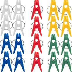 Kadax Pinces à Linge Pinces à Linge Grenouilles à Linge Colorées Rondes 20 pcs