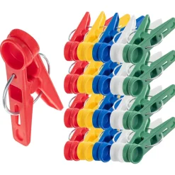 Kadax Pinces à Linge Pinces à Linge Grenouilles à Linge Colorées Rondes 20 pcs