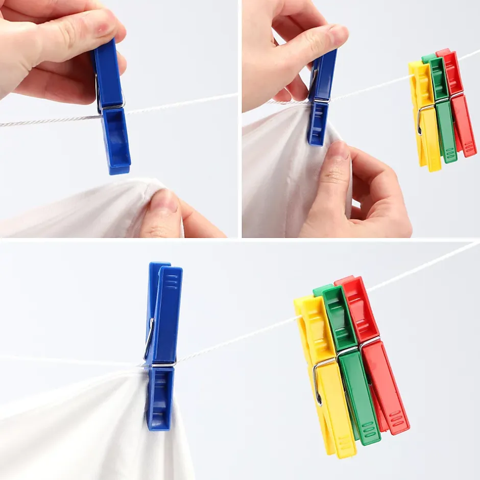 Kadax Vêtements Vêtements Vêtements Pinces à Linge 20pcs Plastique Coloré* Etendoir À Linge