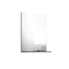 Chb Collection Kai - Miroir (L/H/P : 60x79x18 cm) en reproduction argent fumé* Miroir Simple