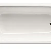 Kaldewei Eurowa 170 x 70 cm Baignoire droite 178 L en acier émaillé, sans pieds, blanc alpin (119800010001)