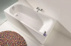 Kaldewei Eurowa 170 x 70 cm Baignoire droite 178 L en acier émaillé, sans pieds, blanc alpin (119800010001)