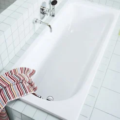 Kaldewei Eurowa 160x70 cm Baignoire rectangulaire en acier émaillé, sans pieds, blanc alpin (119700010001)* Baignoire Droite