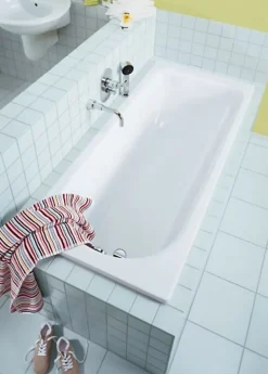 Kaldewei Saniform Plus 170 x 75 cm Baignoire droite 123 L en acier émaillé, sans pieds, blanc alpin (112600010001)