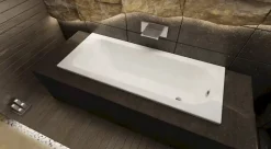 Kaldewei Saniform Plus 170 x 75 cm Baignoire droite 123 L en acier émaillé, sans pieds, blanc alpin (112600010001)