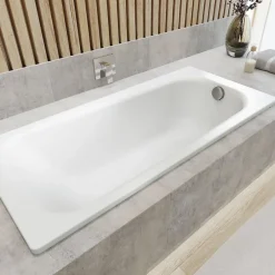 Kaldewei Saniform Plus 150x70 cm Baignoire rectangulaire en acier émaillé, sans pieds, blanc alpin (111600010001)* Baignoire Droite