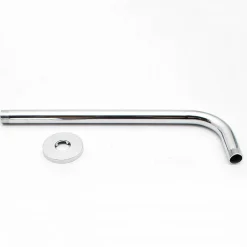 Kibath Bras de douche rond mural 40 cm finition chromée en laiton* Pommeau De Douche, Flexible Et Barre De Douche