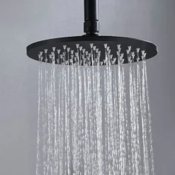 Kibath Pack colonne et robinet mitigeur DAK, finition NOIR mat, en laiton* Colonne De Douche Thermostatique