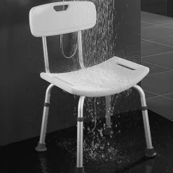 Kibath Pack de 2 sièges avec dossier carré, finition BLANC mat, en ABS* Siège De Douche