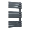Kibath Radiateur sèche-serviettes circuit de chauffage 90 cm x 50 cm VALLES finition graphite anthracite mat en acier* Sèche-Serviettes Eau Chaude