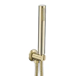 Kibath Robinet de douche encastré, monocommande ronde au plafond, finition or brossé, or mat, en laiton* Robinet De Douche