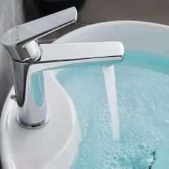 Kibath Robinet de lavabo monocommande ASTRO, ouverture à froid, finition chrome poli, en laiton* Robinet De Douche