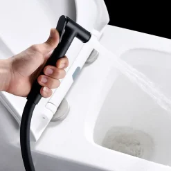 Kibath Robinet WC 1 eau HYGIÈNE INTIME, NOIR MAT, en laiton
