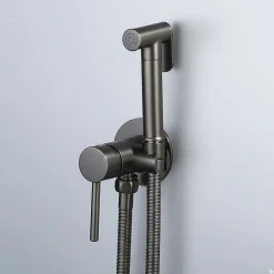 Kibath Robinet WC HYGIÈNE INTIME 2 eaux, NOIR MAT, en laiton
