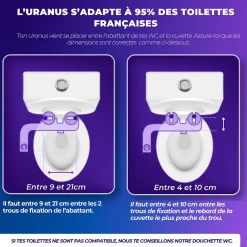 Magnifiak Kit Complet Toilette WC Japonaise Autonettoyante Robinet 3 Voies Inclu (Brevet Déposé) - Bidet Japonais Jet réglable
