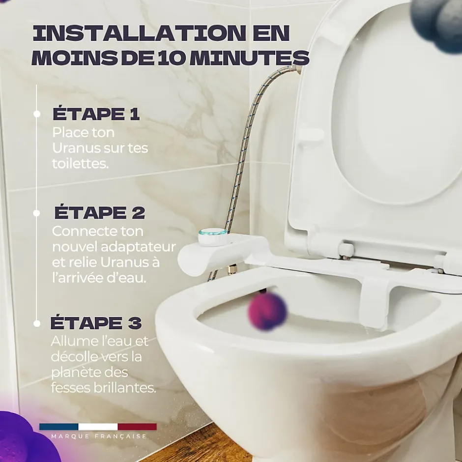 Magnifiak Kit Complet Toilette WC Japonaise Autonettoyante Robinet 3 Voies Inclu (Brevet Déposé) - Bidet Japonais Jet réglable