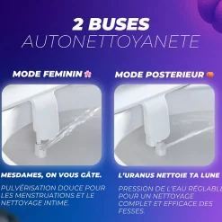 Magnifiak Kit Complet Toilette WC Japonaise Autonettoyante Robinet 3 Voies Inclu (Brevet Déposé) - Bidet Japonais Jet réglable