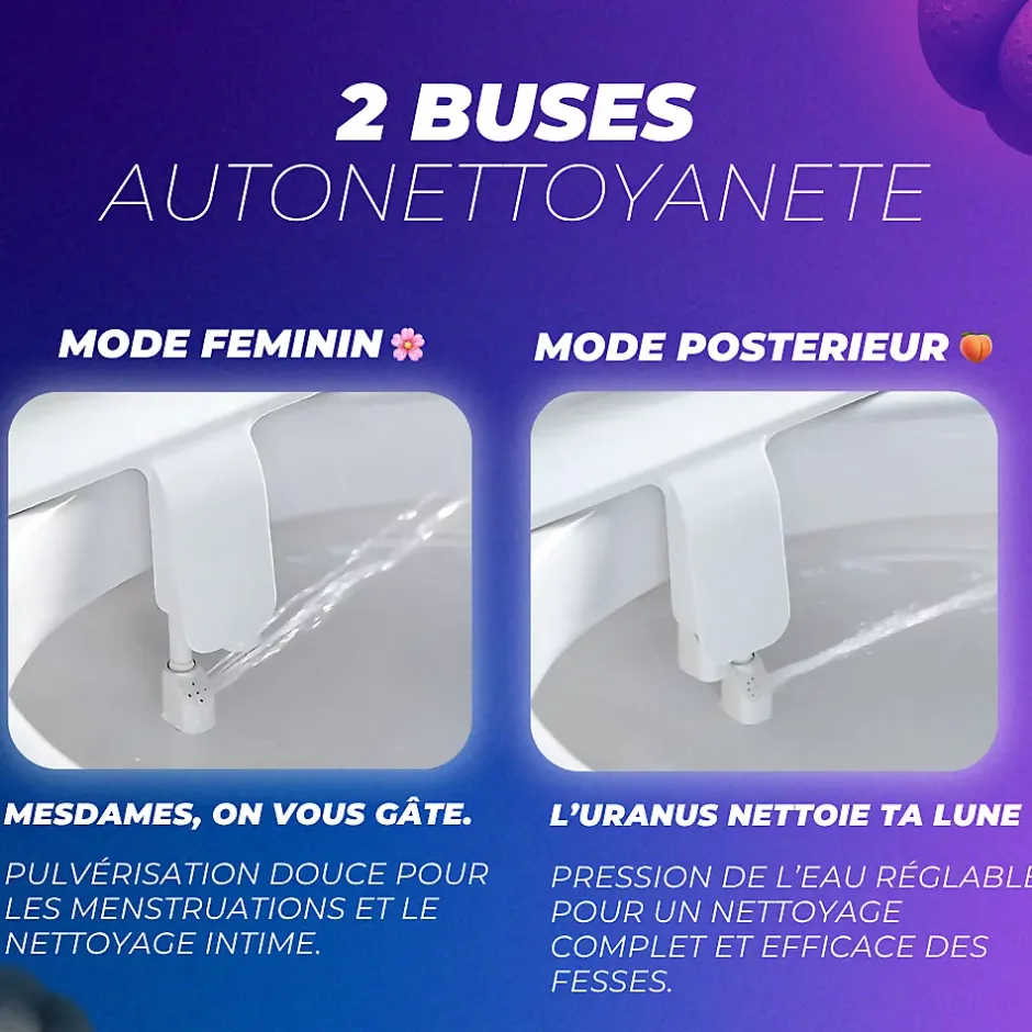 Magnifiak Kit Complet Toilette WC Japonaise Autonettoyante Robinet 3 Voies Inclu (Brevet Déposé) - Bidet Japonais Jet réglable