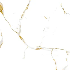 Kobert-in Kit de 2 Panneaux d'Habillage Décoratif Mural Douche, L120xl120x0.4 cm, finition doré, Calacatta GOLD KOBERTIN